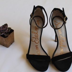 SAM EDELMAN SUEDE ANKLE STRAP SANDALS